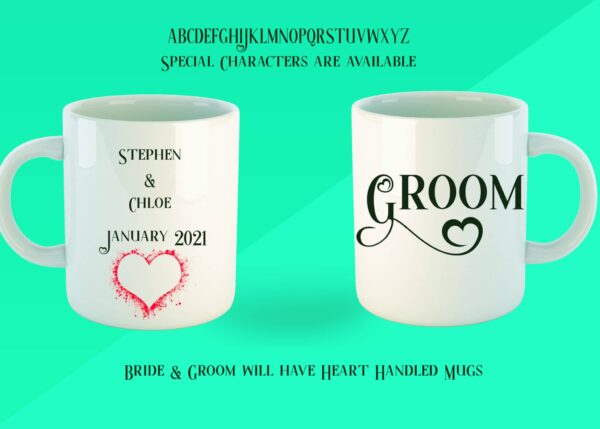 Wedding Party Mugs, Bride & Groom Gift Sets - product image 4