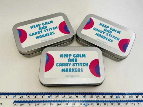 Keep Calm and Carry Stitch Markers storage tin - product image 3