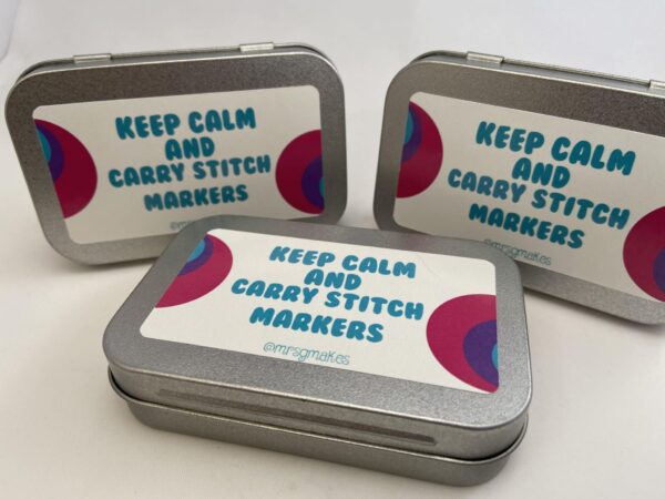 Keep Calm and Carry Stitch Markers storage tin - main product image