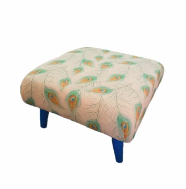 Large Peacock Feather Footstool - product image 2