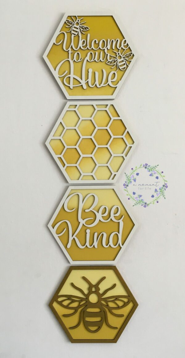 Welcome To Our Hive Honeycomb Wall Set - product image 2