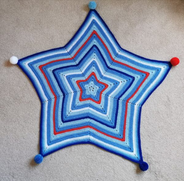 5 point star baby blanket - main product image