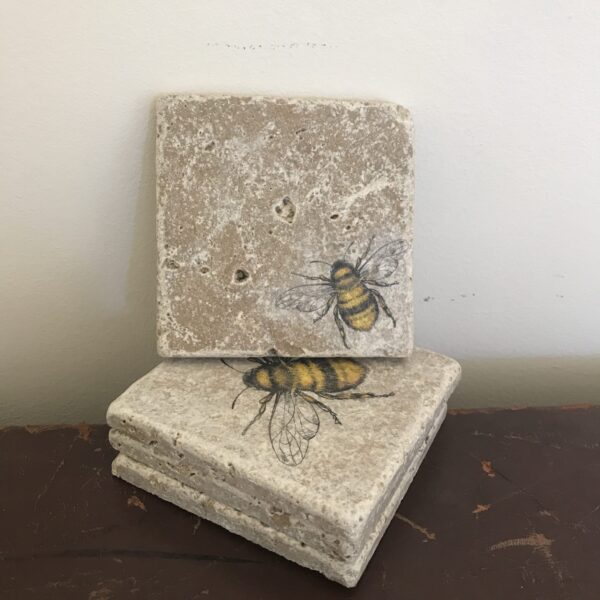 The Busy Bee’s natural stone coasters - product image 2