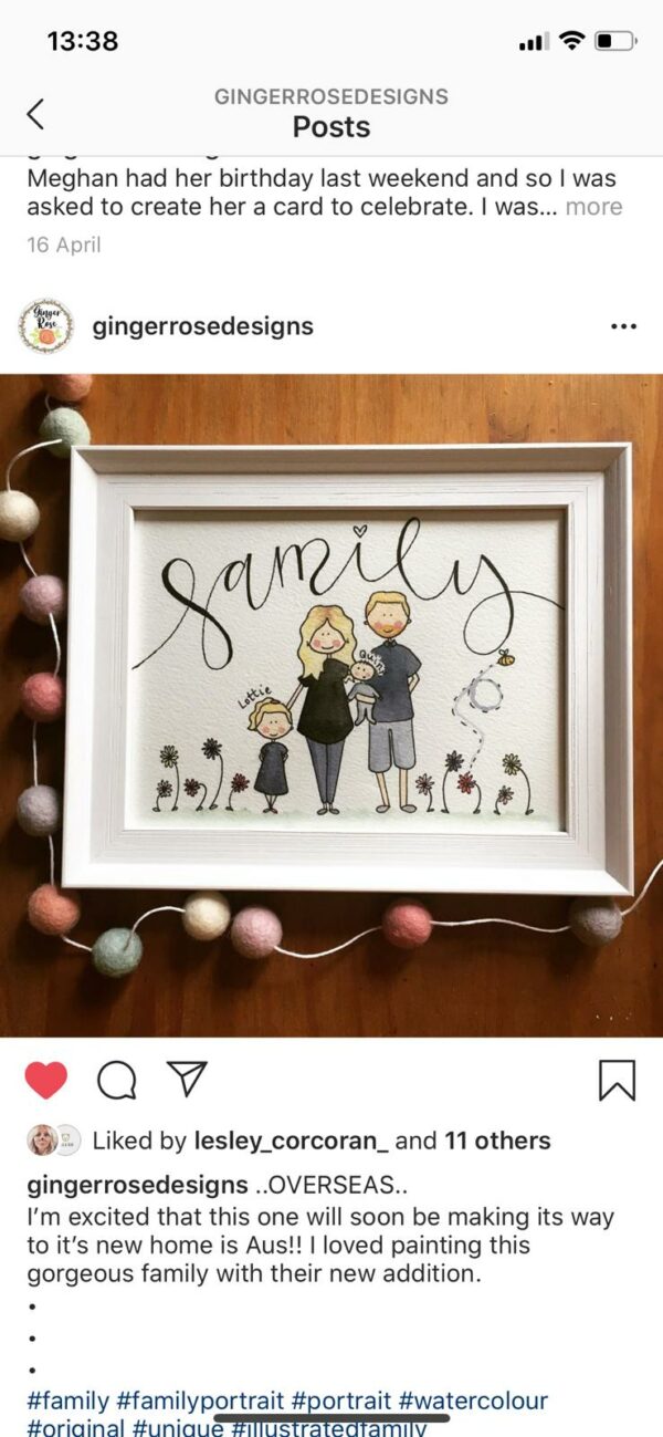 Bespoke, Hand Illustrated Family Portrait - product image 3