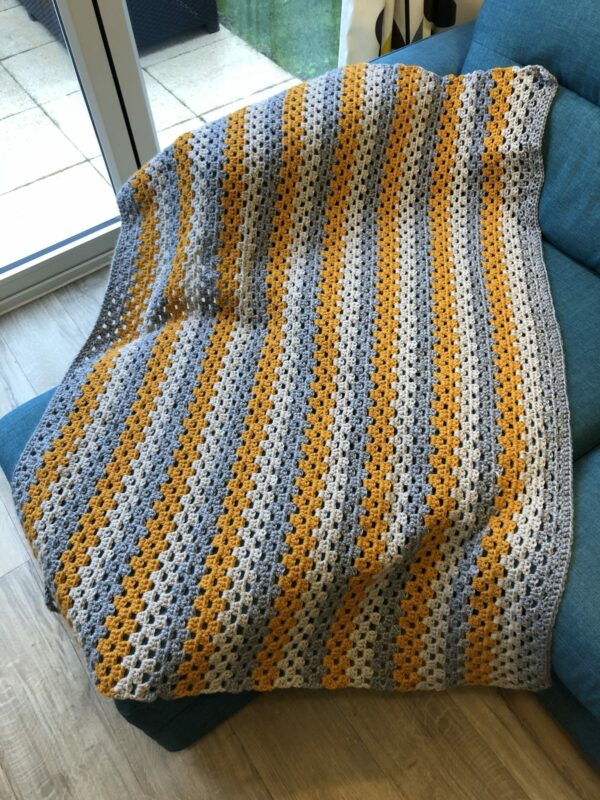 Crochet Granny Stripe Blanket - main product image