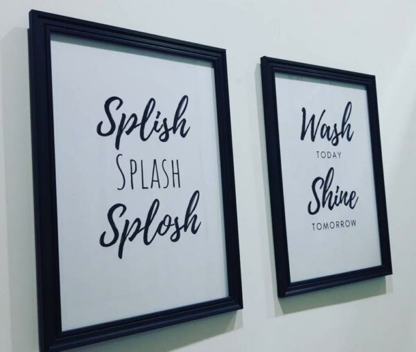 Bathroom Wall Prints / Bathroom Wall Art / Home Wall Prints / A4 250gsm Card / Typography - main product image