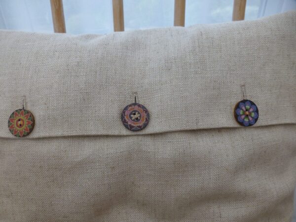 Cushion cover – embroidered patchwork - product image 3