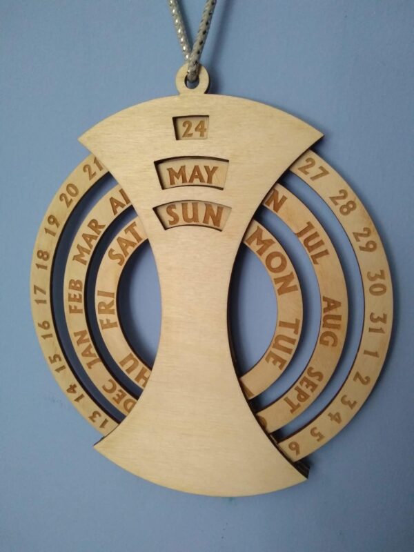 Perpetual calendar | Handmade from wood - product image 2