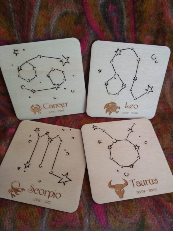 Zodiac star sign coaster - main product image