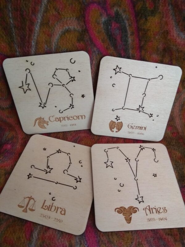 Zodiac star sign coaster - product image 4