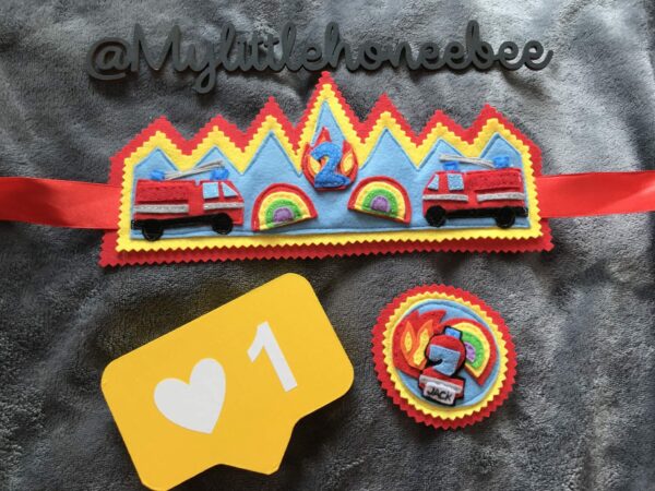 Fire Engine and Rainbow Birthday Combo - main product image