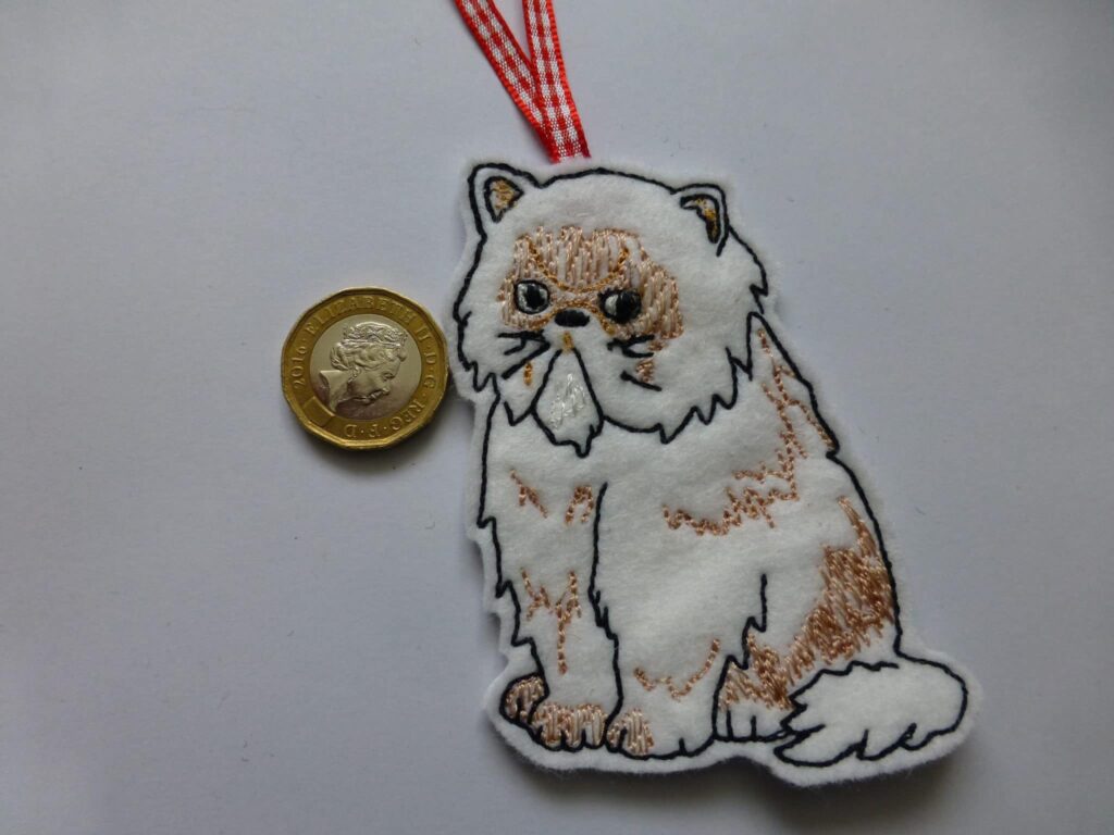 Big fat grumpy cat hanging decoration