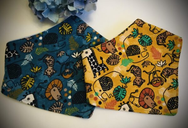 Jungle print bandana style dribble bib set - main product image