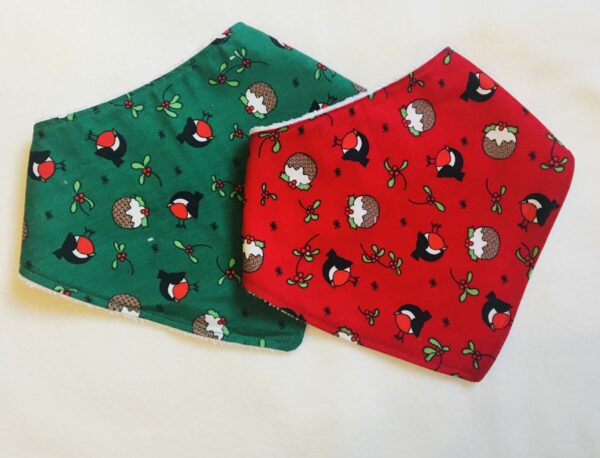 Set of 2 Christmas bandana dribble bibs - main product image