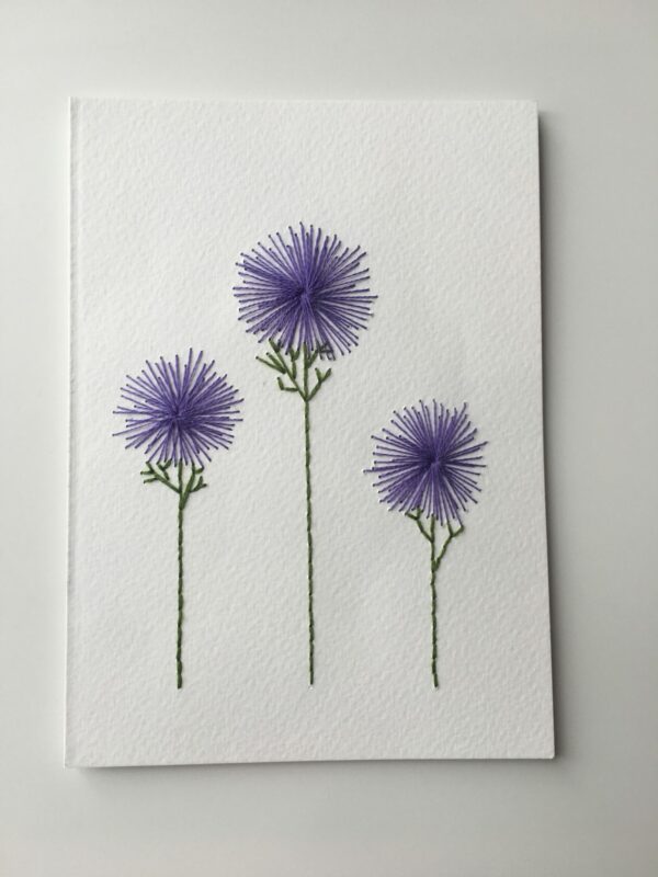 Purple Thistle Greeting Card - main product image