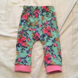 Turquoise floral harem pants