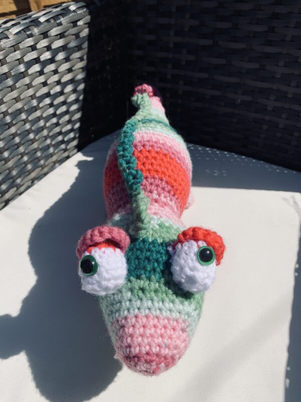 Chameleon – crocheted- handmade – soft toy - product image 2