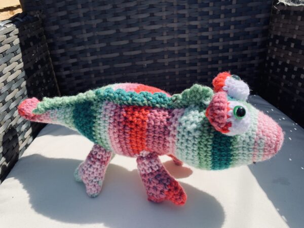 Chameleon – crocheted- handmade – soft toy - main product image