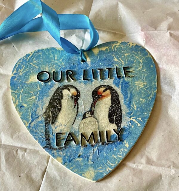 Our little family penguin Love Heart - main product image