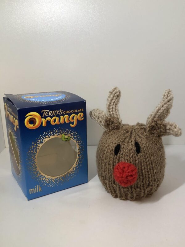 Xmas reindeer chocolate orange cover - main product image