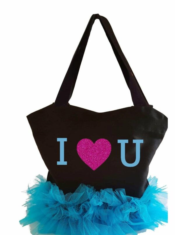 Kids Tutu Tote Bag – Pink Heart - main product image