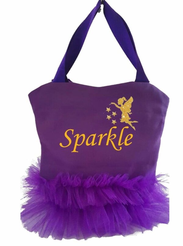 Kids Tutu Tote Bag – Purple Sparkle Fairy - main product image