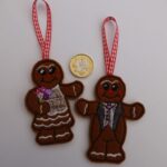 Bride and Groom gingerbread hanging decorations