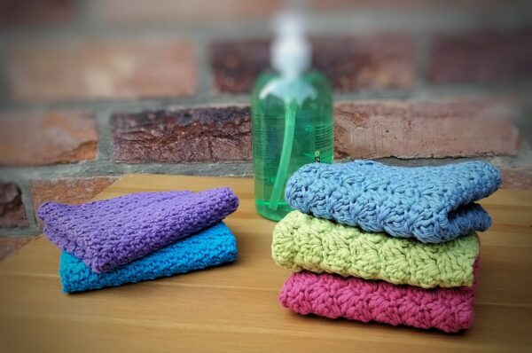 Made to Order Crochet Cotton Dish Cloths Wash Cloths Face Cloths – Set of 3 - main product image