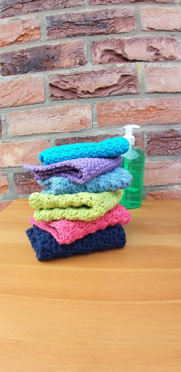 Made to Order Crochet Cotton Dish Cloths Wash Cloths Face Cloths – Set of 3 - product image 2