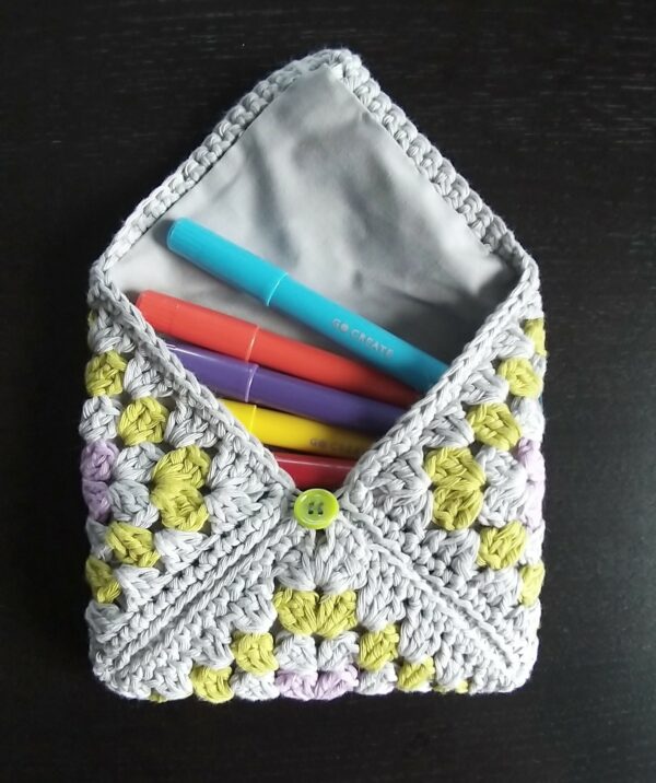 Made to order Crochet Pencil Case Make Up Brush Case Crochet Hook Case. - product image 2