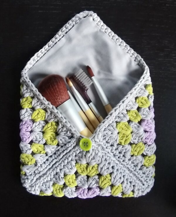 Made to order Crochet Pencil Case Make Up Brush Case Crochet Hook Case. - product image 3