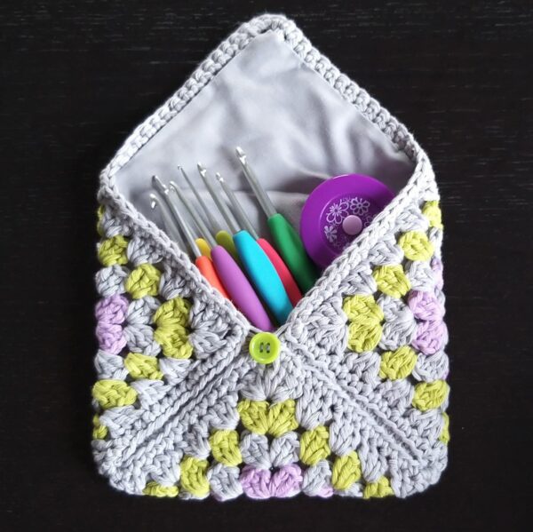 Made to order Crochet Pencil Case Make Up Brush Case Crochet Hook Case. - product image 4