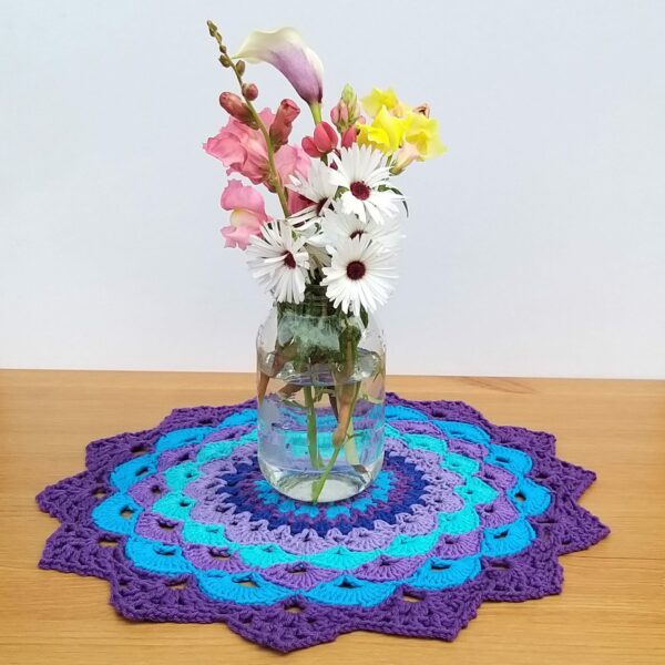 Water Lily Mandala Table Center Piece, Place Mat - main product image