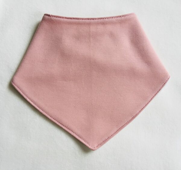 Pale pink bandana dribble bib - main product image