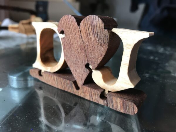 Lovers wooden keepsake - main product image