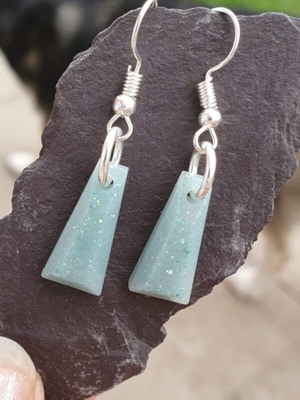 Ice blue sparkle earrings - main product image