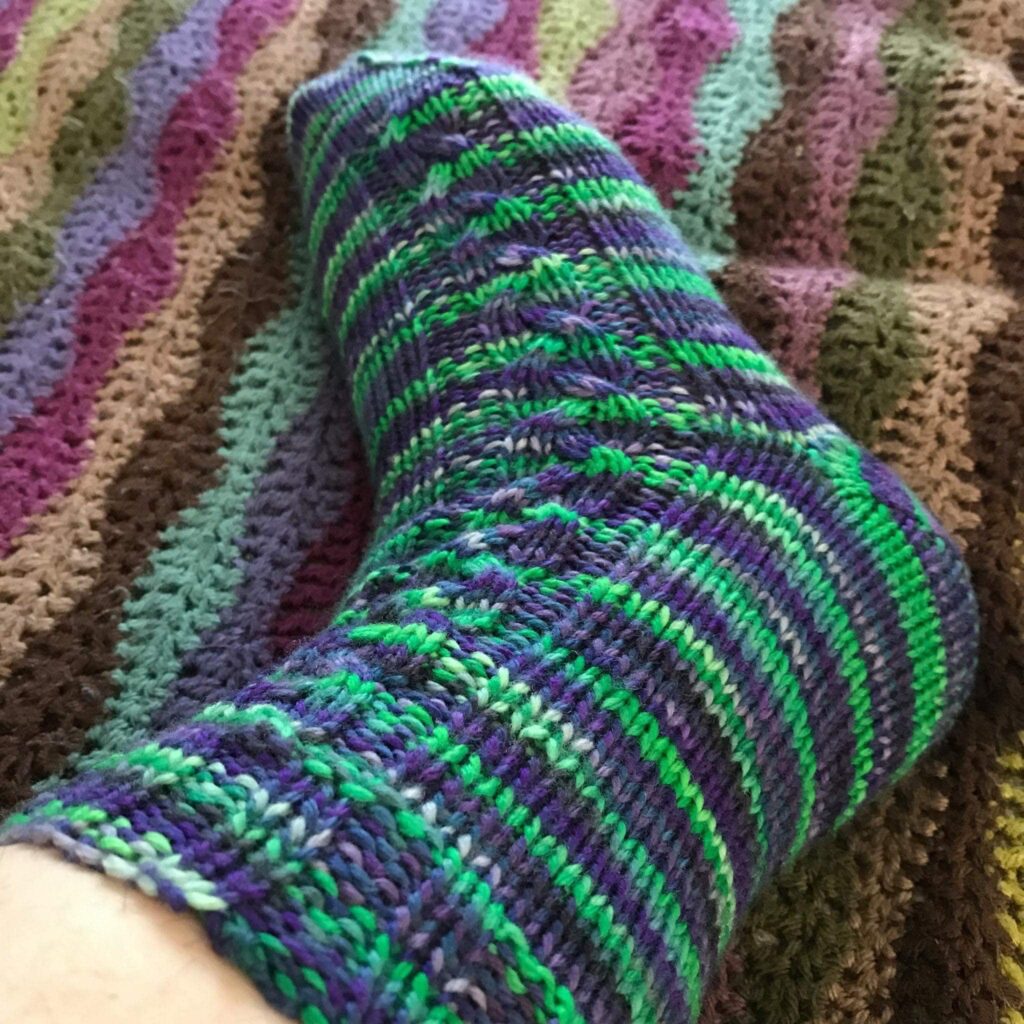 French Braid Cable Sock Patten • Made By Mums