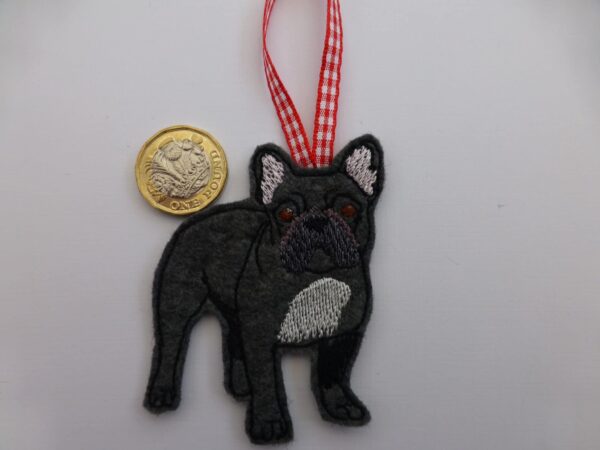 French bull dog hanging decoration – Christmas tree decoration - product image 2