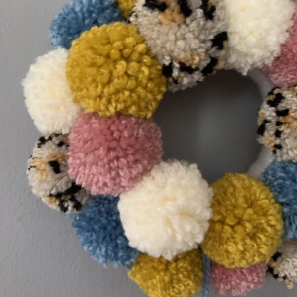 Neutral leopard Pom wreath M - product image 2