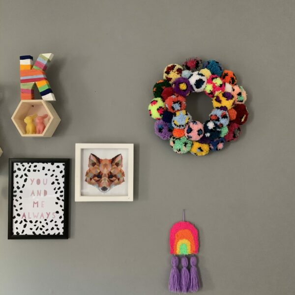 Multicoloured leopard Pom wreath L - product image 2