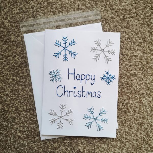 Sparkly snowflakes Christmas card - main product image