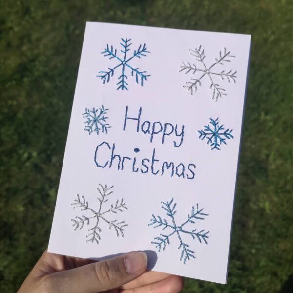 Sparkly snowflakes Christmas card - product image 2