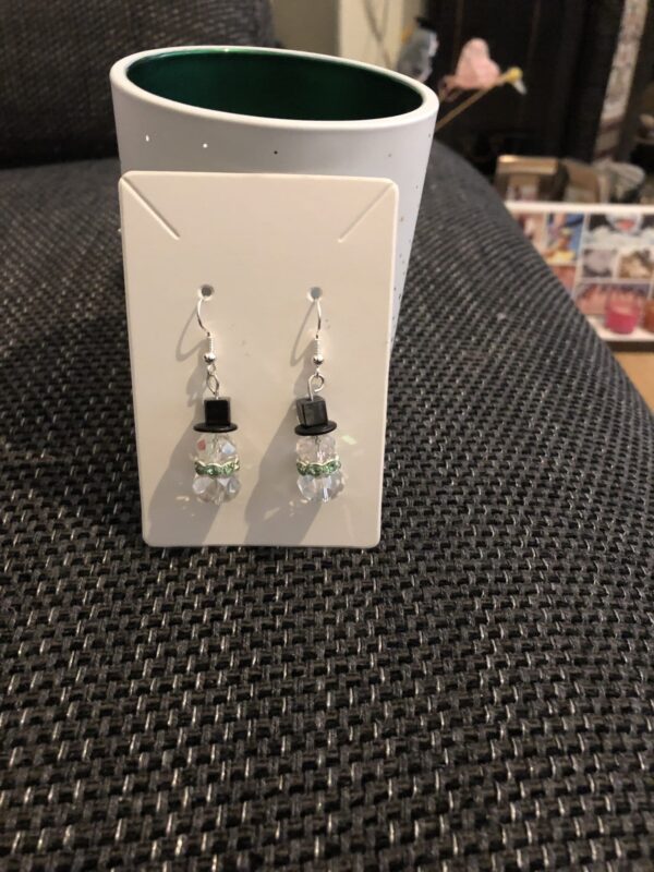 Snowman dangle earrings - main product image