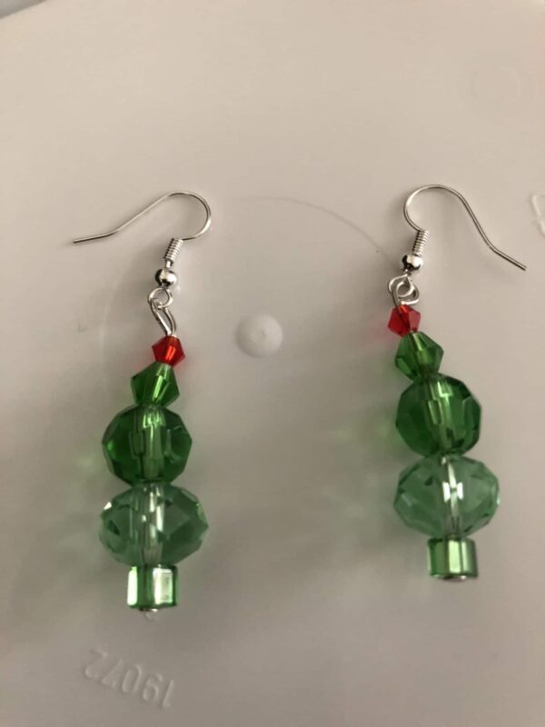 Christmas tree earrings - main product image