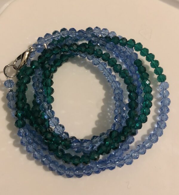 Green and blue stretch waist beads - main product image