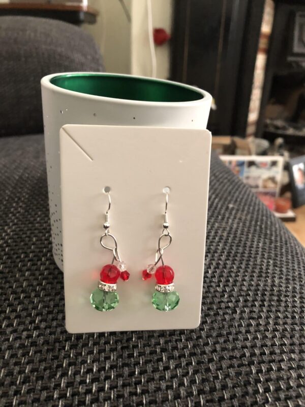 Snowman dangle earrings - main product image