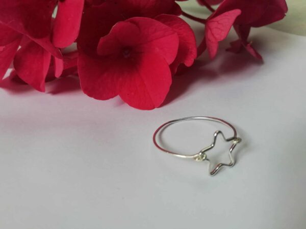 Star ring, tiny silver ring, dainty silver ring - product image 4