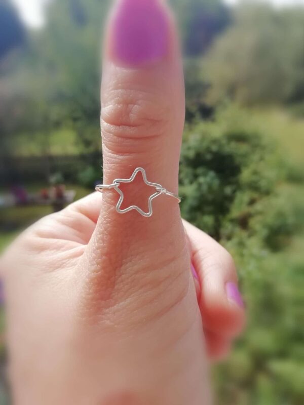 Star ring, tiny silver ring, dainty silver ring - product image 2