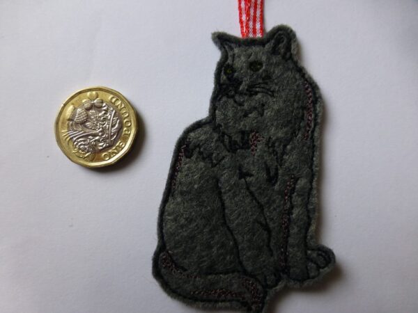 Felt cat hanging decoration - main product image