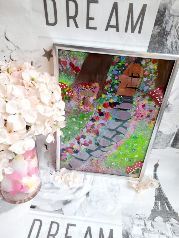 Framed original painting – Fairy garden - main product image